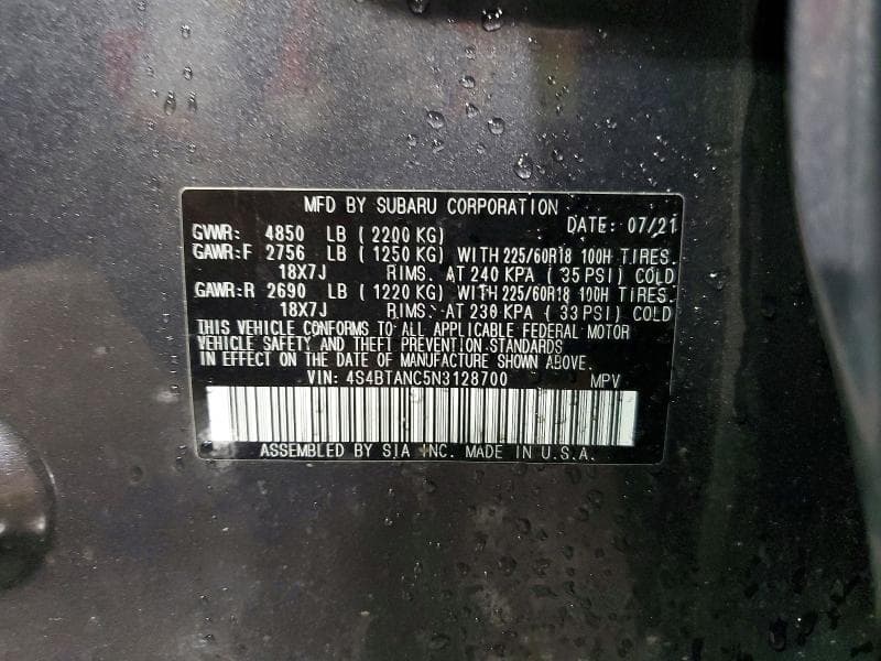 2022 SUBARU OUTBACK LIMITED LIMITED 13