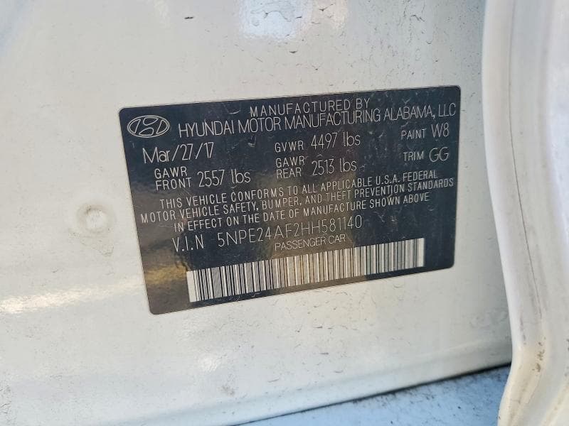 2017 HYUNDAI SONATA SE SE 13