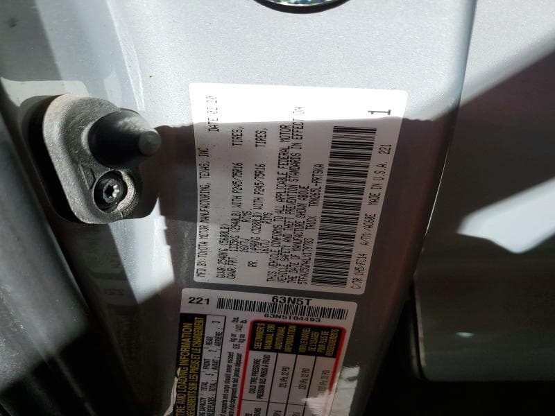 2020 TOYOTA TACOMA SR5 SR5 12