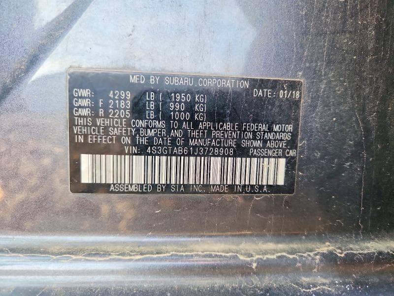 2018 SUBARU IMPREZA PREMIUM PREMIUM 12