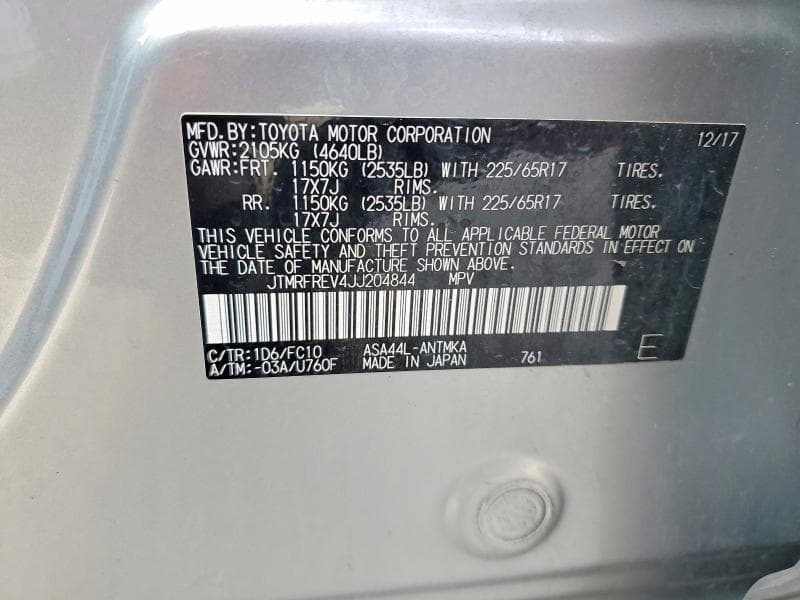 2018 TOYOTA RAV4 XLE XLE 13