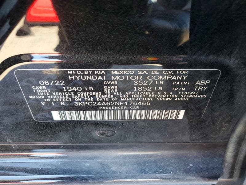 2022 HYUNDAI ACCENT SEL 12