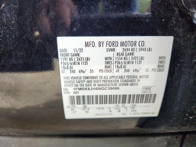 2022 FORD EXPLORER TIMBERLINE TIMBERLINE 13