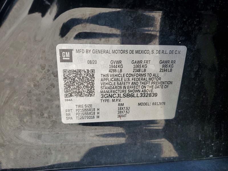 2020 CHEVROLET TRAX 1LT 13