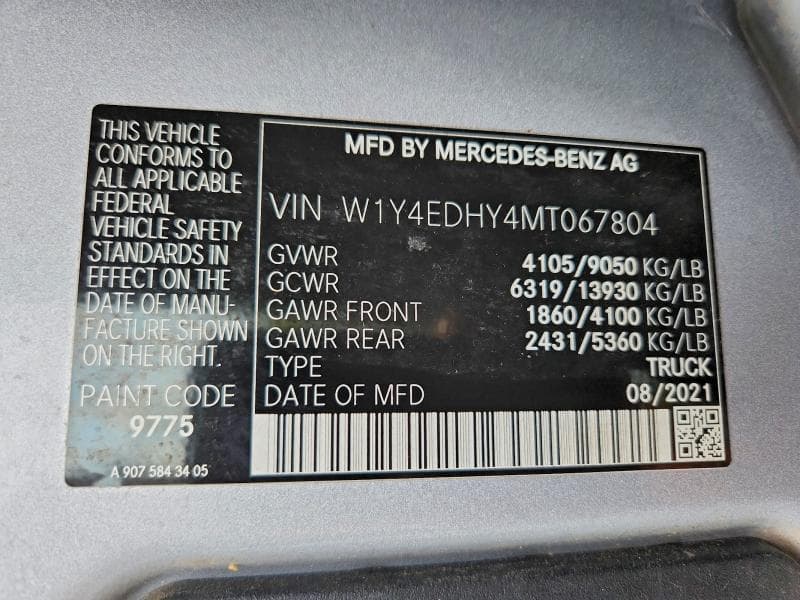 2021 MERCEDES-BENZ SPRINTER 2500 13