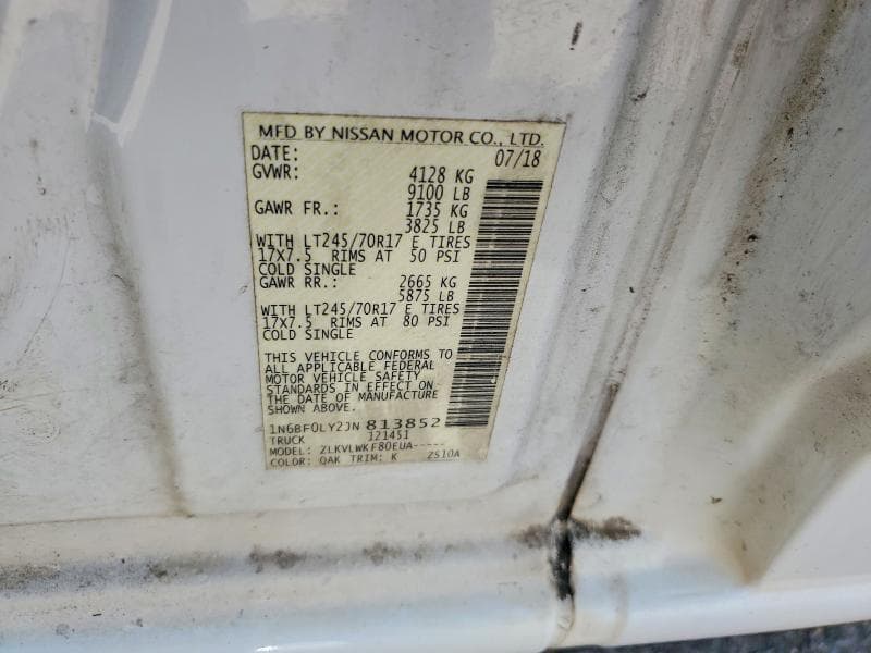 2018 NISSAN NV 2500 HD S 2500 HD S 14