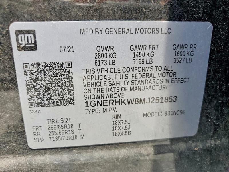 2021 CHEVROLET TRAVERSE LT 13