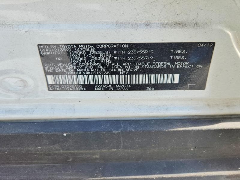 2019 TOYOTA RAV4 LIMITED LIMITED 12