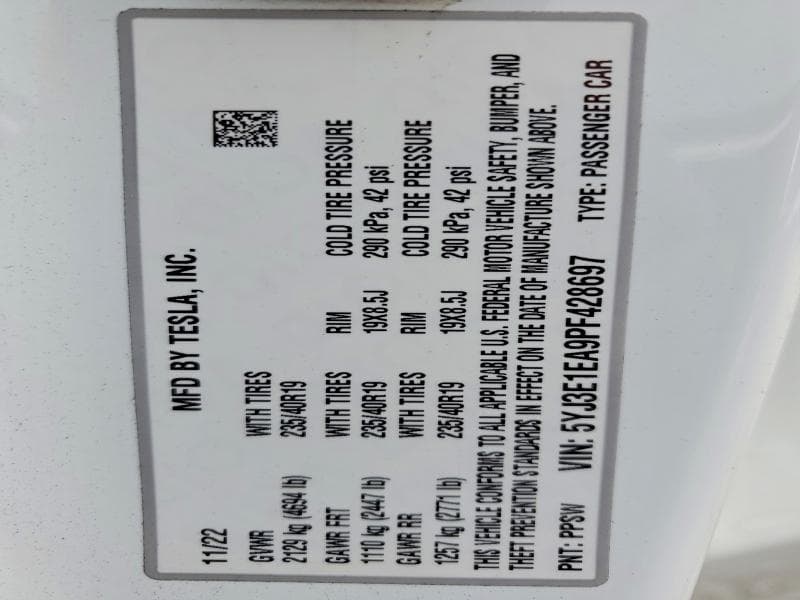 2023 TESLA MODEL 3 12