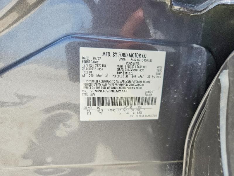 2022 FORD EDGE SEL 12