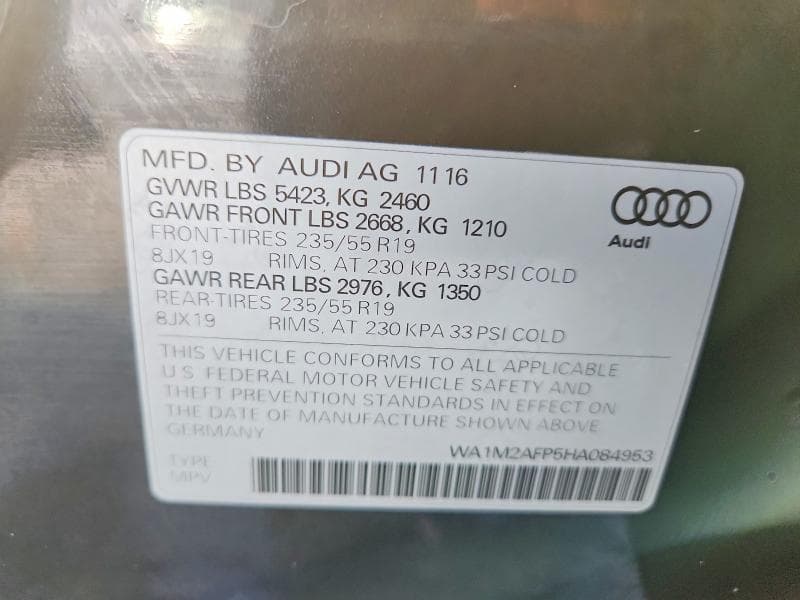 2017 AUDI Q5 PREMIUM PLUS 14