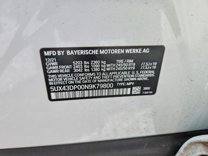 2022 BMW X3 SDRIVE30I 14