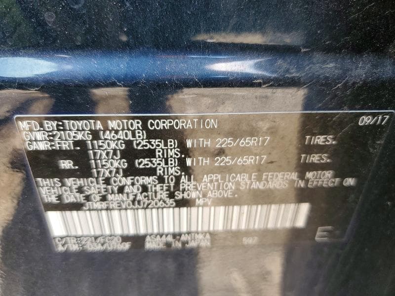 2018 TOYOTA RAV4 XLE 12