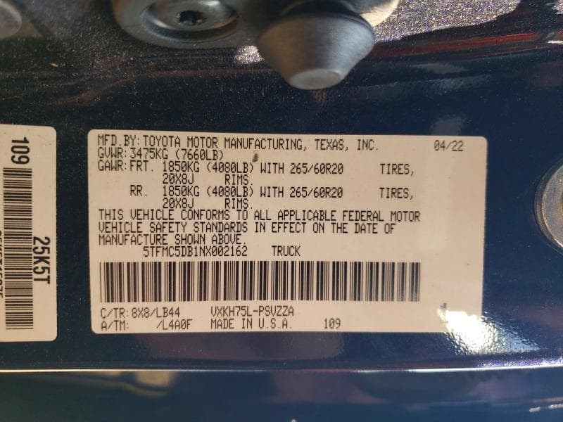 2022 TOYOTA TUNDRA 1794 EDITION HV 12