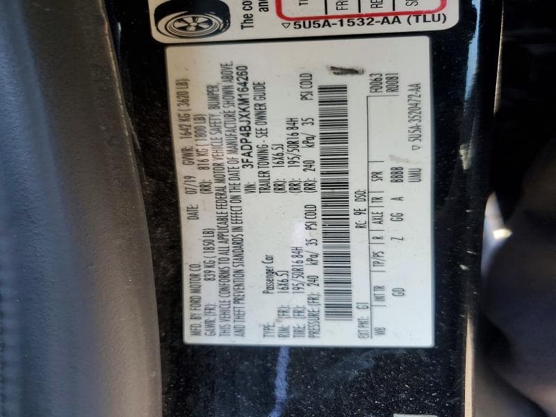 2019 FORD FIESTA SE 12