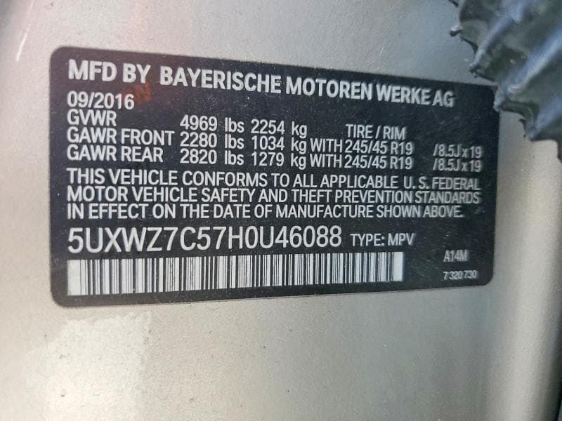2017 BMW X3 SDRIVE28I 12