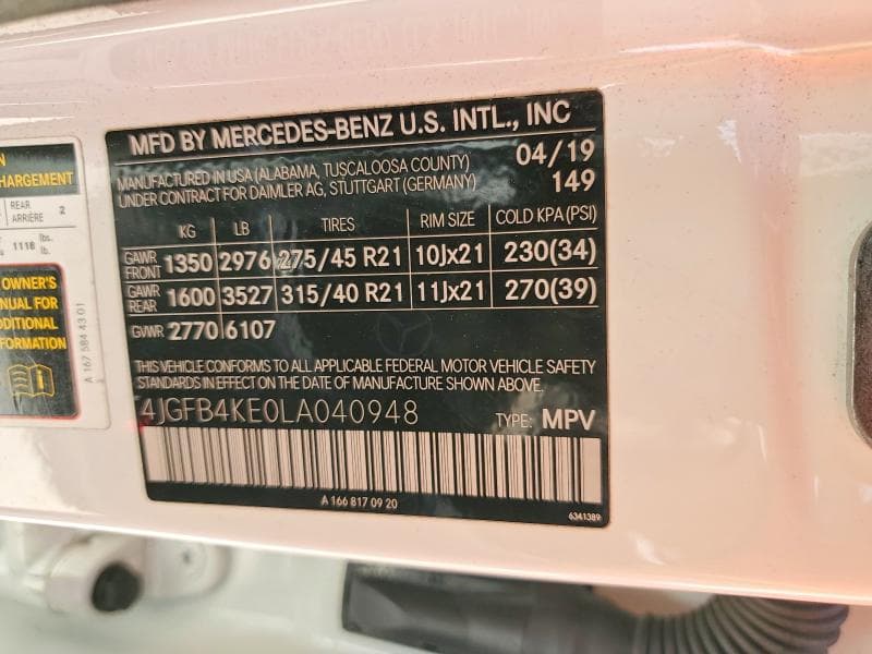 2020 MERCEDES-BENZ GLE 350 4MATIC 350 4MATIC 13