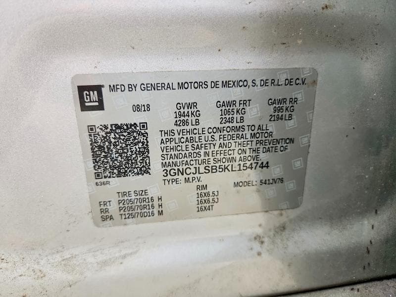 2019 CHEVROLET TRAX 1LT 13