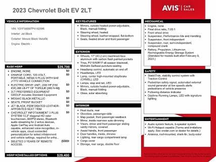 2023 CHEVROLET BOLT EV 2LT 12