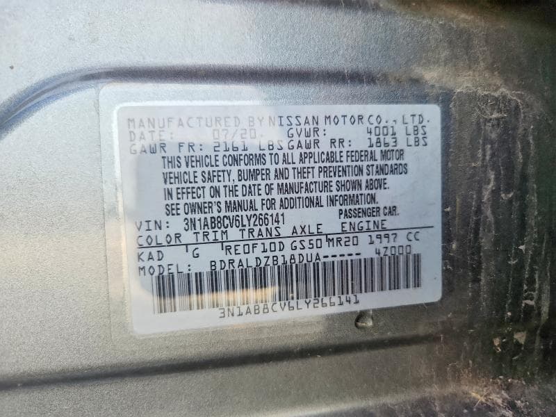 2020 NISSAN SENTRA SV 12