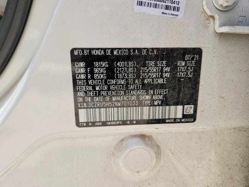 2022 HONDA HR-V EX EX 14