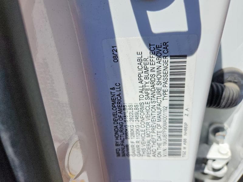 2021 ACURA TLX TYPE S 12