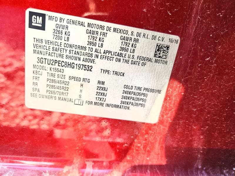 2017 GMC SIERRA K1500 DENALI K1500 DENALI 12