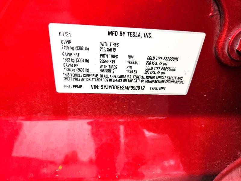 2021 TESLA MODEL Y 13