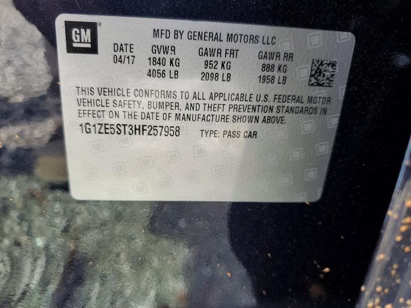 2017 CHEVROLET MALIBU LT 12