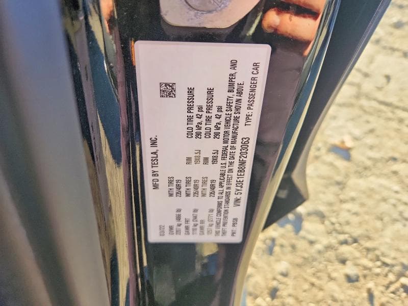 2022 TESLA MODEL 3 12