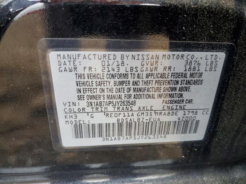 2018 NISSAN SENTRA S 12