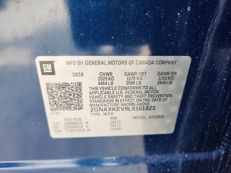 2020 CHEVROLET EQUINOX LT 12