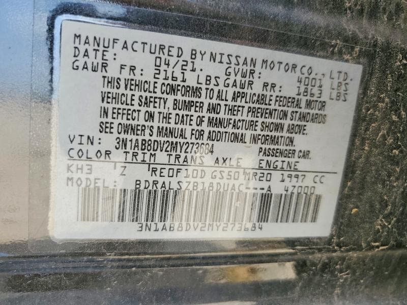 2021 NISSAN SENTRA SR SR 12