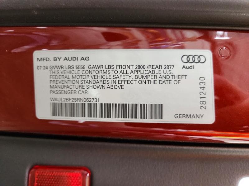 2024 AUDI A6 PREMIUM PLUS PREMIUM PLUS 12