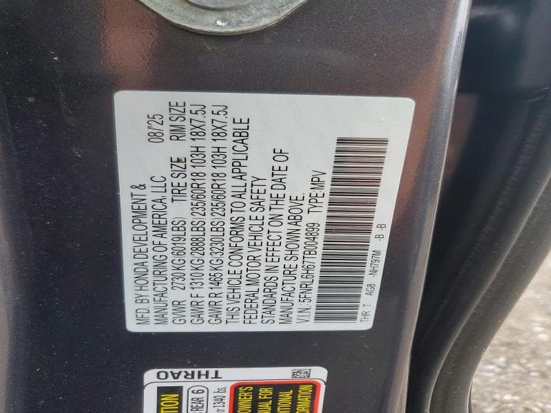 2026 HONDA ODYSSEY EXL EXL 13