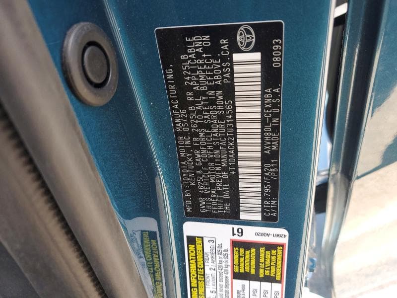 2026 TOYOTA CAMRY HYBRID BASE 12