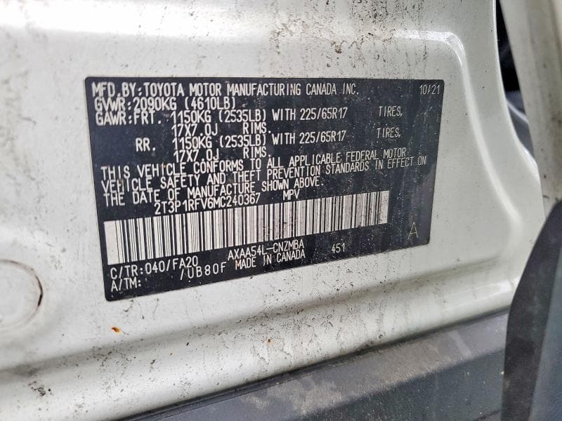 2021 TOYOTA RAV4 XLE 13
