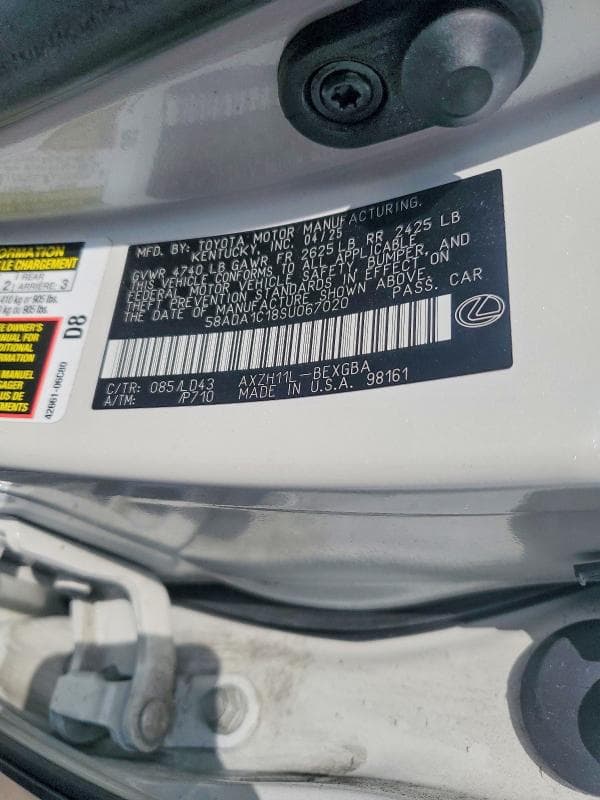 2025 LEXUS ES 300H BASE BASE 12