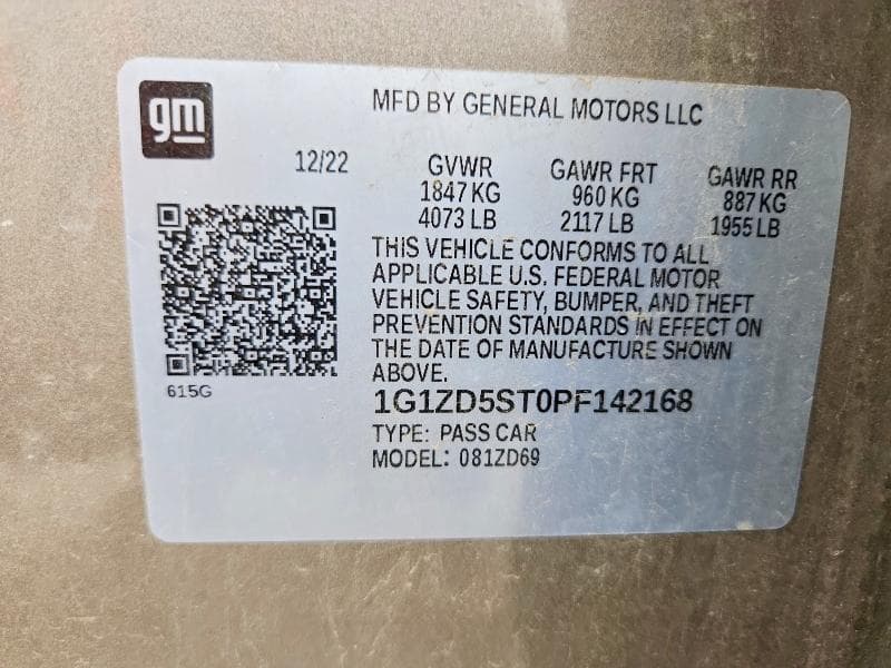 2023 CHEVROLET MALIBU LT 13