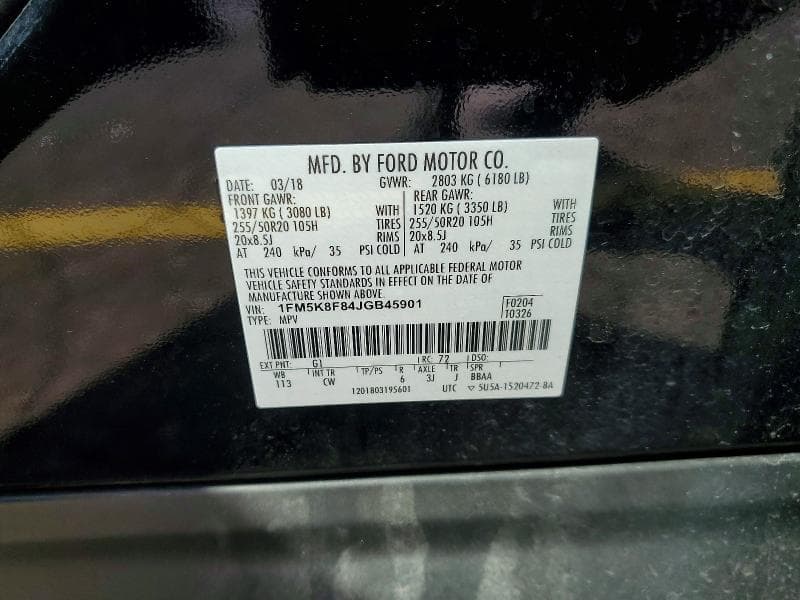 2018 FORD EXPLORER LIMITED 14