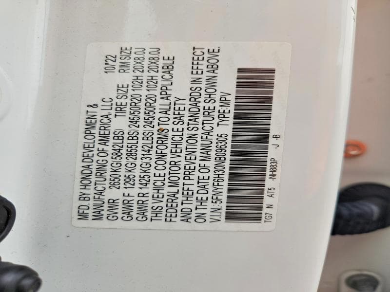 2022 HONDA PILOT SPORT 12
