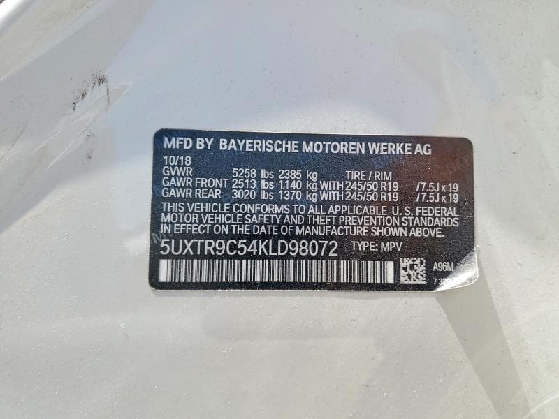 2019 BMW X3 XDRIVE30I 14