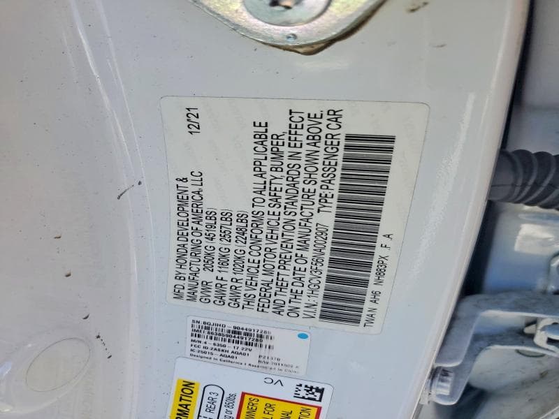 2022 HONDA ACCORD HYBRID EXL 12