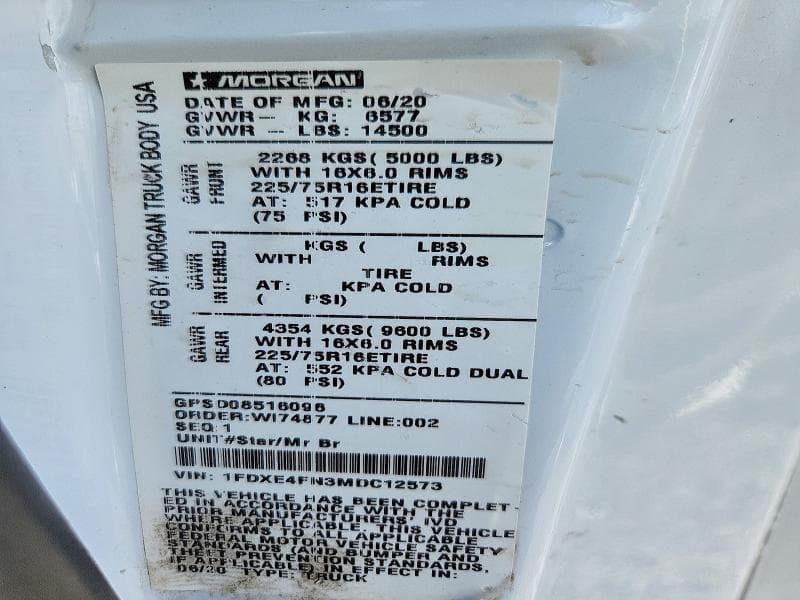 2021 FORD E450 BOX TRUCK 13