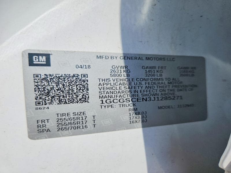 2018 CHEVROLET COLORADO LT 12