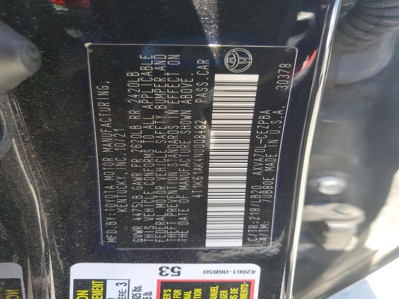 2022 TOYOTA CAMRY XSE 12