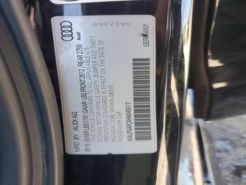 2017 AUDI A6 PREMIUM 12