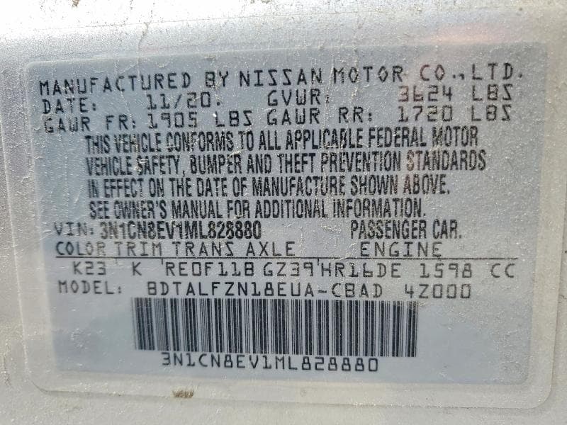 2021 NISSAN VERSA SV 13