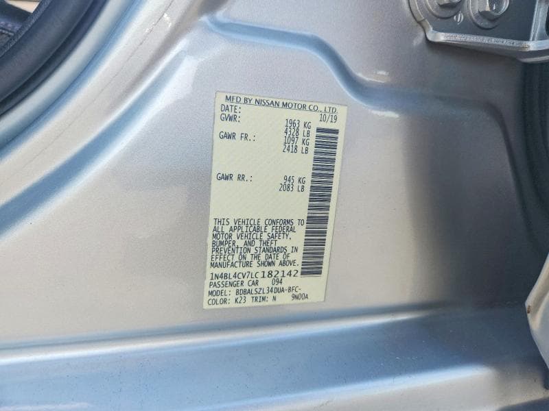 2020 NISSAN ALTIMA SR 12