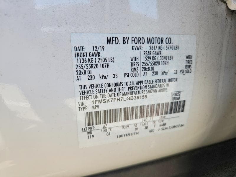 2020 FORD EXPLORER LIMITED 14